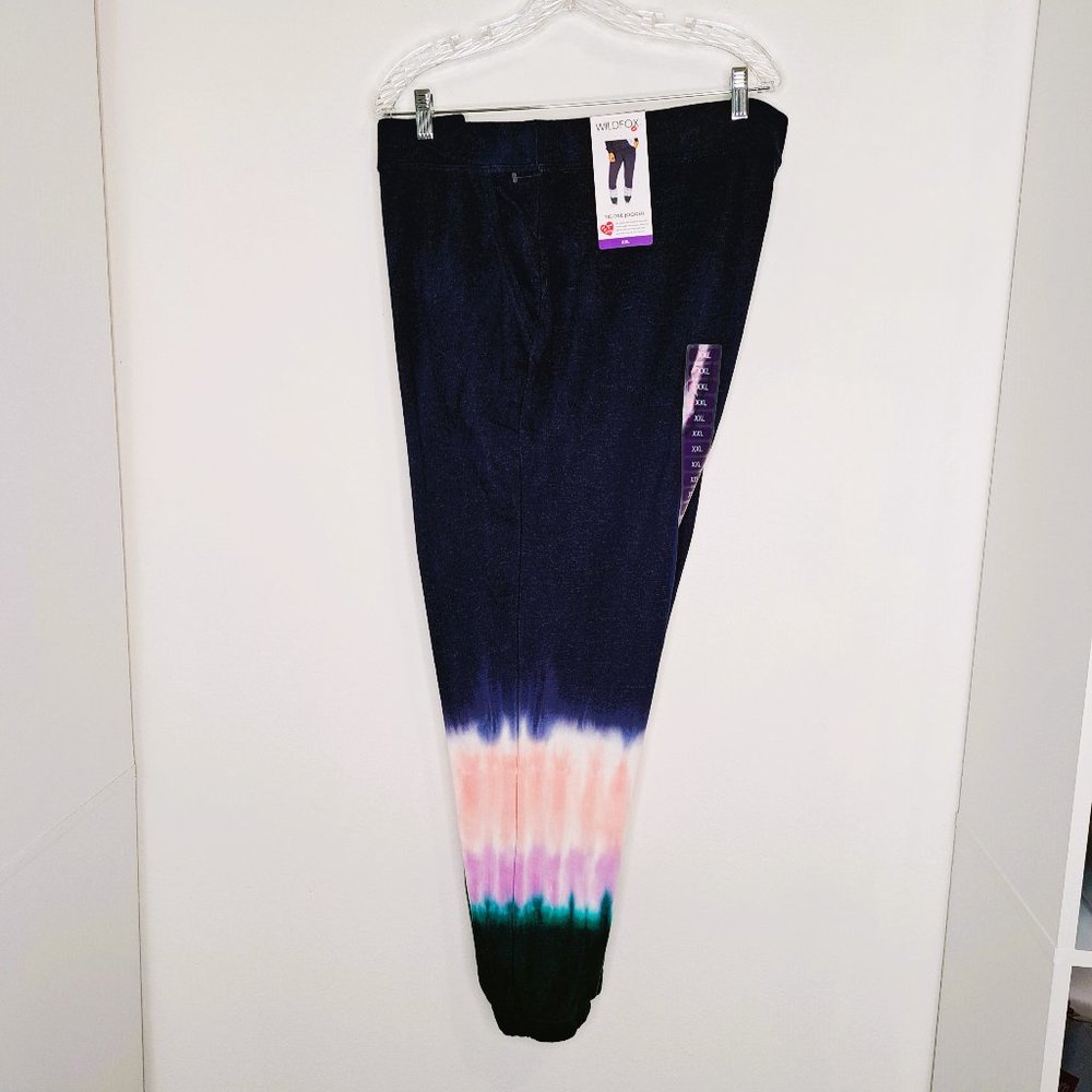 Wildfox Sweatpants Joggers Tie Dye Multicolor Size XXL NWT